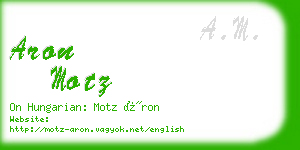 aron motz business card